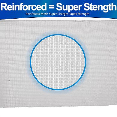 Nano Gel Mounting Tape Double Sided Mesh Reinforced- Washable Reusable Heavy Duty, 3 Pack
