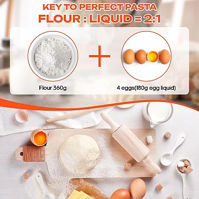 GVODE 7-in-1 Pasta Attachment for Stand Mixers, 7 Pasta Shapes, Cookie Disc & Brush