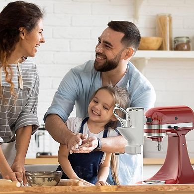 GVODE 7-in-1 Pasta Attachment for Stand Mixers, 7 Pasta Shapes, Cookie Disc & Brush