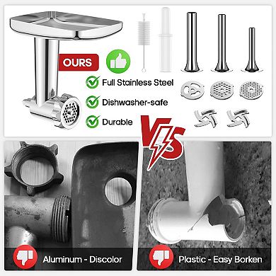 GVODE Meat Grinder Attachment for Stand Mixers, Stainless Steel