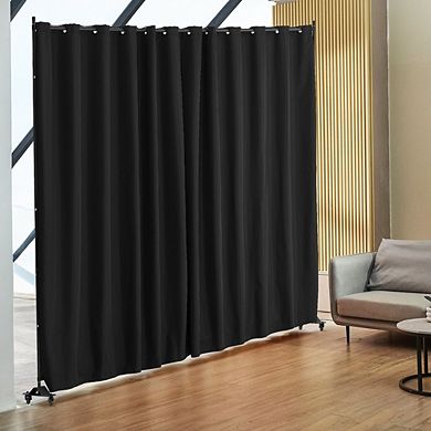 Portable Room Divider Privacy Screen With Wheels Freestanding Panel