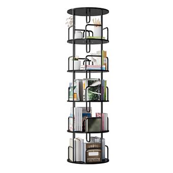 5 tier 360° Narrow Rotating Bookshelf