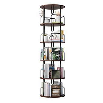 5 tier 360° Narrow Rotating Bookshelf