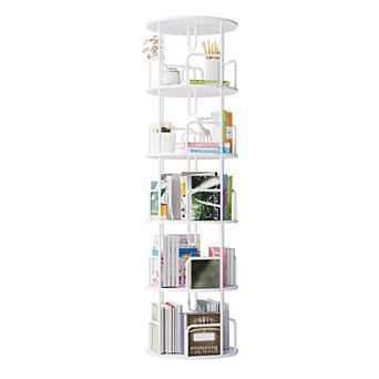 5 tier 360° Narrow Rotating Bookshelf