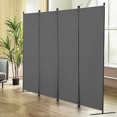 Portable Room Divider Privacy Screen With Wheels Freestanding Panel