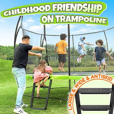 BCAN 8FT/16FT Recreational Outdoor Trampoline with Enclosure for Kids Adults, ASTM Approved