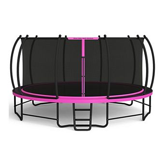 BCAN 8FT/16FT Recreational Outdoor Trampoline with Enclosure for Kids Adults, ASTM Approved