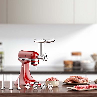 GVODE Meat Grinder Slicer Shredder Attachment for Stand Mixers, Metal Set