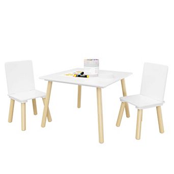 3 pc Solid Wood Kids Table and Chair Set