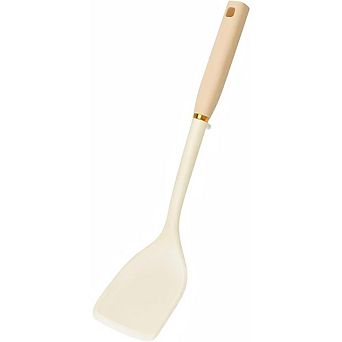 Solid Silicone Spatula Turner, Heat-Resistant, Nonstick Cooking