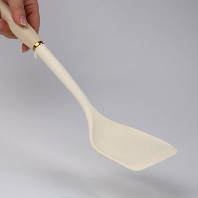 Solid Silicone Spatula Turner, Heat-Resistant, Nonstick Cooking