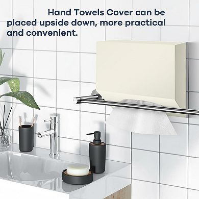 Wall Mounted Disposable Hand Towel Holder Waterproof Magnetic Switch for Bathroom Car Office