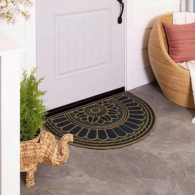 Swirl Style All Weather Outdoor Door Mat Grooved Surface Extra Grip Low Profile Easy Care