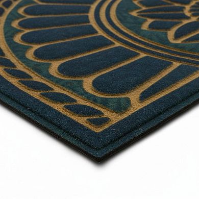Swirl Style All Weather Outdoor Door Mat Grooved Surface Extra Grip Low Profile Easy Care