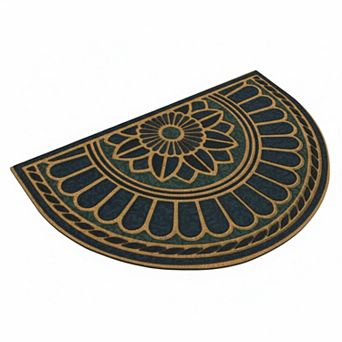 Swirl Style All Weather Outdoor Door Mat Grooved Surface Extra Grip Low Profile Easy Care
