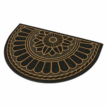 Swirl Style All Weather Outdoor Door Mat Grooved Surface Extra Grip Low Profile Easy Care