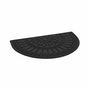 Swirl Style All Weather Outdoor Door Mat Grooved Surface Extra Grip Low Profile Easy Care