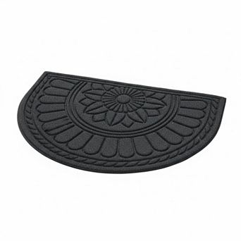 Swirl Style All Weather Outdoor Door Mat Grooved Surface Extra Grip Low Profile Easy Care
