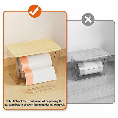 2 Set Pantry Organizers Trash Bag Holder Under Sink Stackable Clear Storage Bins