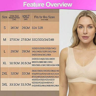 Wireless Sports Bra - Breathable Mesh, Seamless Removable Pads for Everyday Wear