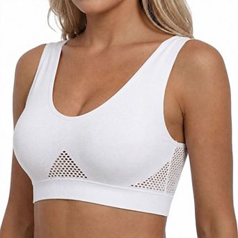 Wireless Sports Bra - Breathable Mesh, Seamless Removable Pads for Everyday Wear