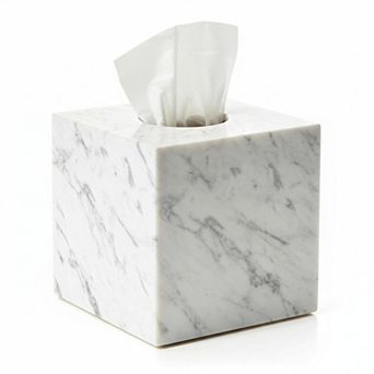 Travertine Marble Tissue Box Holder Square Cube Open Bottom For Bathroom Bedroom Kitchen