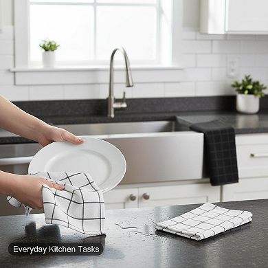 12pcs Oven Mitts Pot Holders Kitchen Towels Set Heat Resistant Non-Slip Cooking Baking Grilling