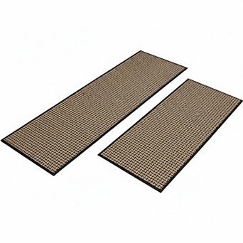 Kitchen Rugs Set of 2 Non Skid Washable Absorbent Runner for Front Sink Floor