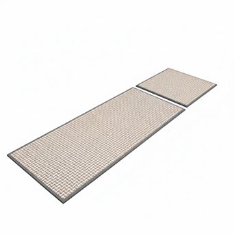 Kitchen Rugs Set of 2 Non Skid Washable Absorbent Runner for Front Sink Floor