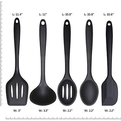Silicone Spoon Spatula, BPA‑Free Non‑Stick, 600°F Heat‑Resistant