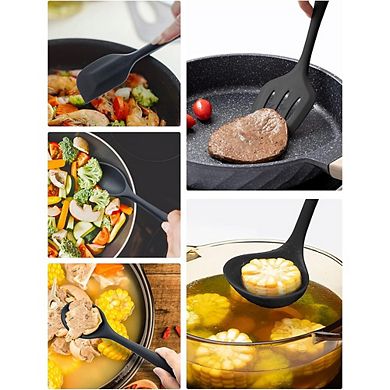 Silicone Spoon Spatula, BPA‑Free Non‑Stick, 600°F Heat‑Resistant