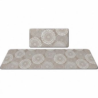 Kitchen Mats Floor Cushioned Anti Fatigue Waterproof Non Slip Rugs Set Washable PVC