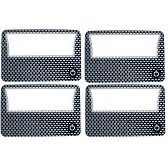 3X LED Credit Card Magnifying Glass - 4 pc Slim Portable for Low Light Reading Menus