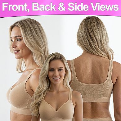 Wireless Seamless Bra Wire-Free Padded Natural Lift Support, Breathable, for Daily Wear