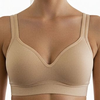 Wireless Seamless Bra Wire-Free Padded Natural Lift Support, Breathable, for Daily Wear