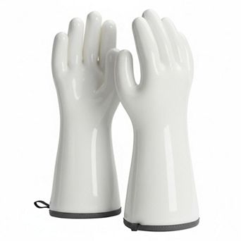 Food Grade Liquid Silicone Oven Mitts Heat Cold Resistant Waterproof Cotton Liner Kitchen BBQ Gloves