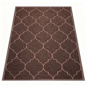 Door Mat 46x35 Inch Non-Slip PVC Waterproof Easy Clean Indoor Outdoor Entrance Garage High Traffic