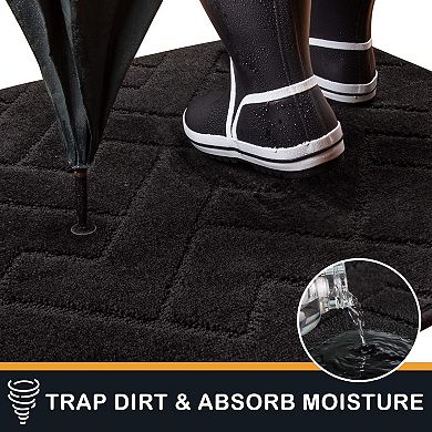 Dirt Trapping Non-Slip Machine Washable Entry Mat Super Absorbent Low Profile Pet Friendly Indoor