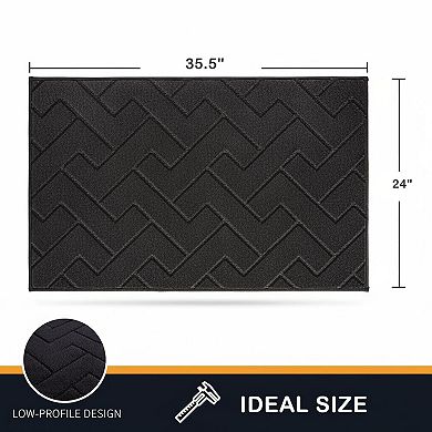 Dirt Trapping Non-Slip Machine Washable Entry Mat Super Absorbent Low Profile Pet Friendly Indoor