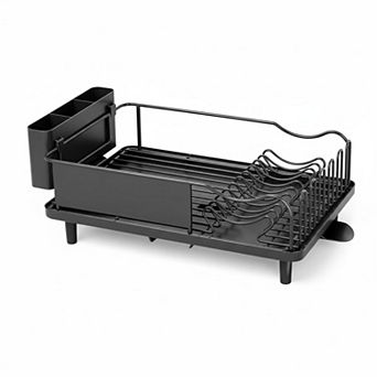 Stainless Steel Dish Drying Rack Large Capacity Rustproof Auto Drain Utensil Cup Organizer