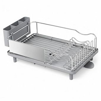 Stainless Steel Dish Drying Rack Large Capacity Rustproof Auto Drain Utensil Cup Organizer