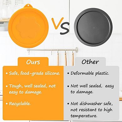 Silicone Storage Lid Set, 4-Pack, Microwave, Dishwasher & Freezer Safe