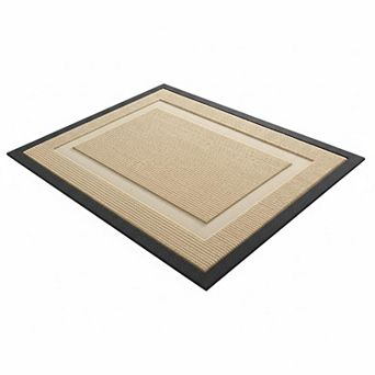 Front Door Mat Indoor Outdoor Waterproof Sturdy Rubber Low Profile Easy Clean Dirt Capture