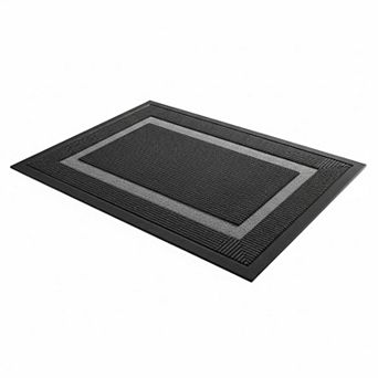 Front Door Mat Indoor Outdoor Waterproof Sturdy Rubber Low Profile Easy Clean Dirt Capture