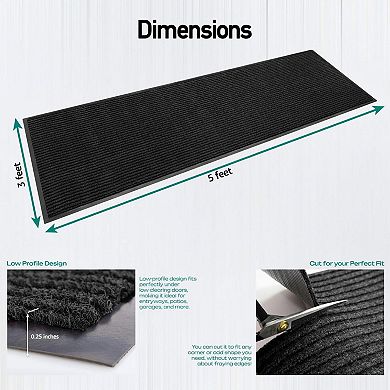 Commercial Floor Mat Heavy Duty Waterproof Slip Resistant Snow Ice Trapper High Traffic Durable