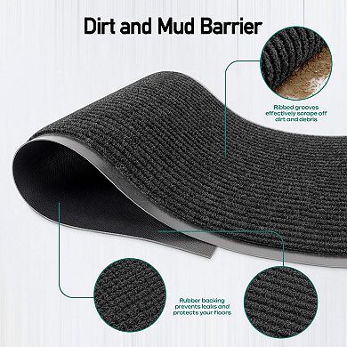 Commercial Floor Mat Heavy Duty Waterproof Slip Resistant Snow Ice Trapper High Traffic Durable