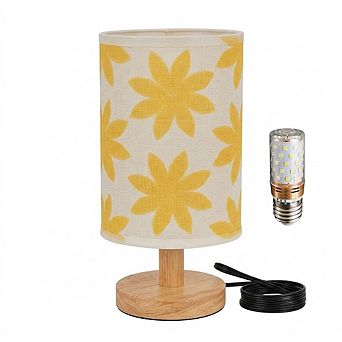 Small Bedside Table Lamp with 3 Brightness Levels and Inline Control