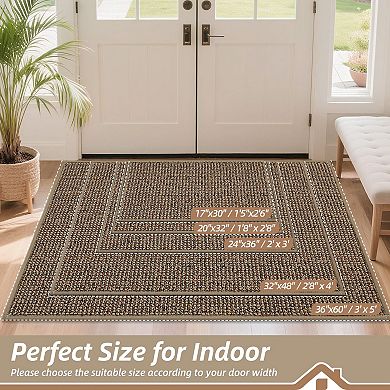 Dirt Trapper Non-Slip Washable Doormat Absorbent Low Profile Floor Mat