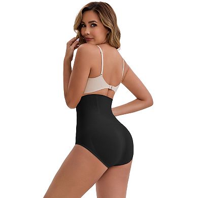 3 Packs Women's High-Waisted Hip Lifting Briefs Postpartum Tummy Control Breathable Control Panties