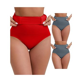 3 Packs Women's High-Waisted Hip Lifting Briefs Postpartum Tummy Control Breathable Control Panties